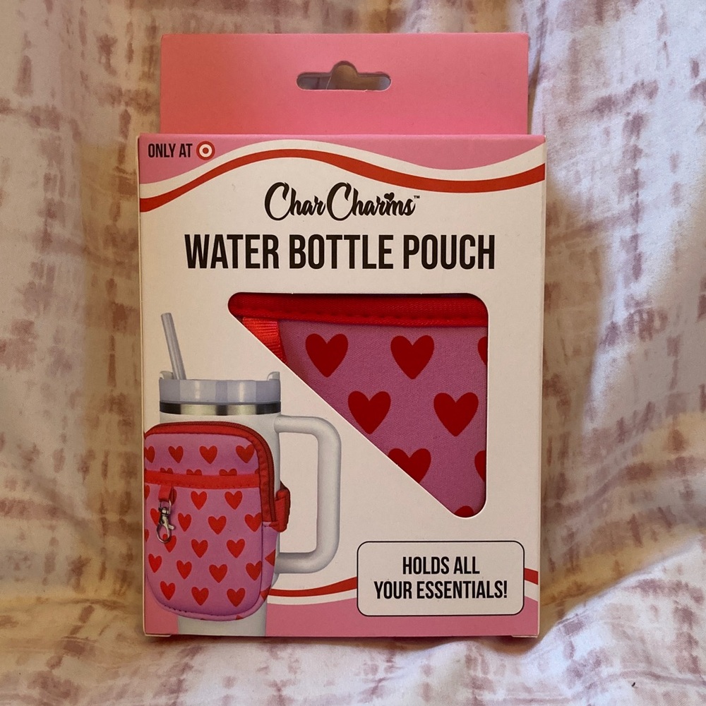Pink 30/40 oz Tumbler CharCharms Water Bottle Pouch fits Stanley VALENTINE’S DAY